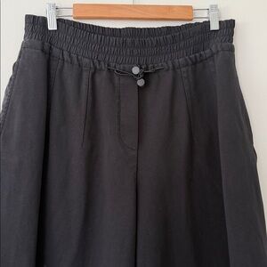 COS Wide Leg Drawstring Black Pants - Size Med